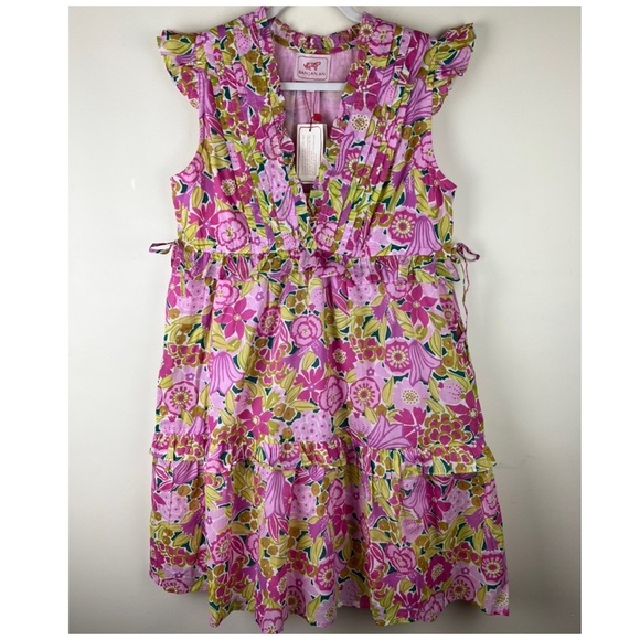 Banjanan | Feminine Cottagecore Floral Tiered Ruffle Chandra Mini Dress | L - Picture 4 of 15